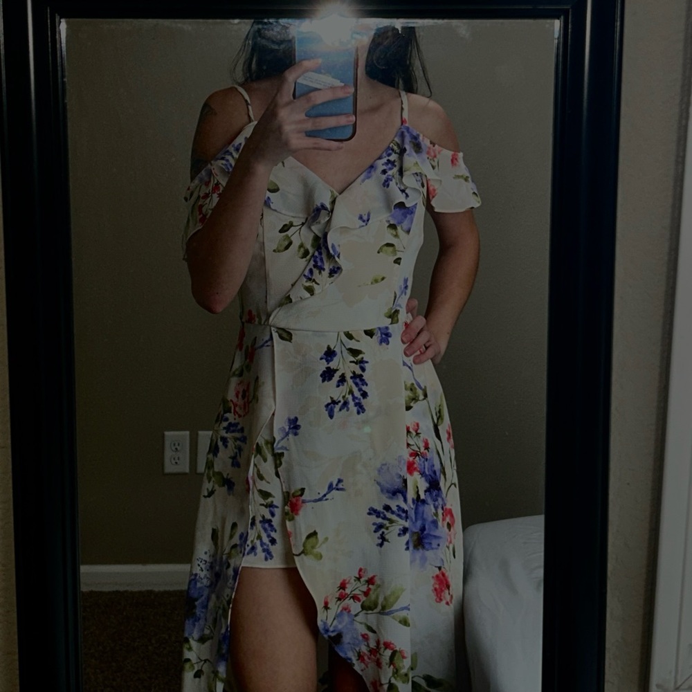 Floral Romper with Train